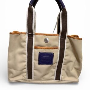 Coach Beige and Brown Tote Bag